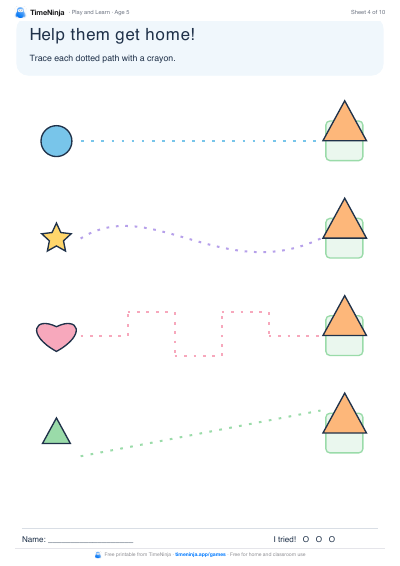 Help them get home!: printable worksheet from the Play and Learn Activity Pack