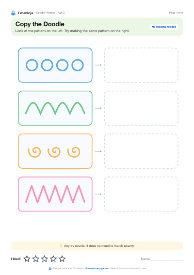 Copy the Doodle: printable worksheet from the Doodle Practice