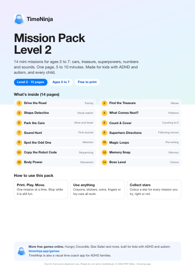 Cover of the Mission Pack · Level 2